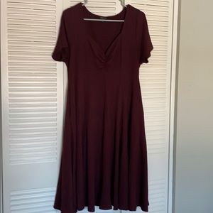 Torrid Skater Dress Color Maroon